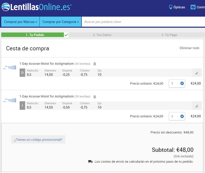 Lentillas baratas lentillas online